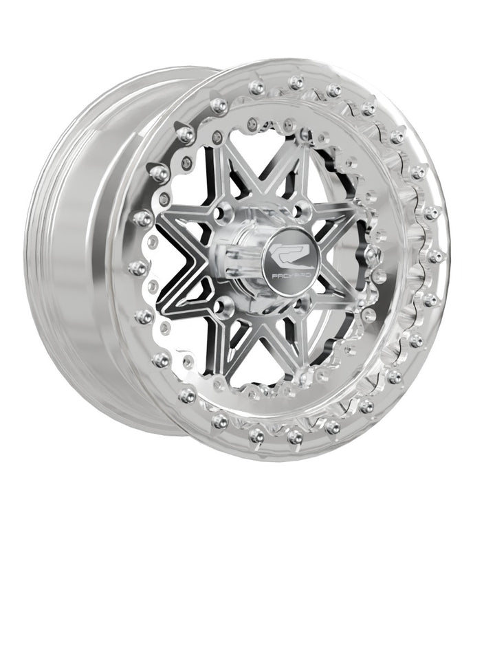 V2 - FF Forged Polished Beadlock - Silver - 15x7 | 4x136 / Polished V.1 / Spinner cap