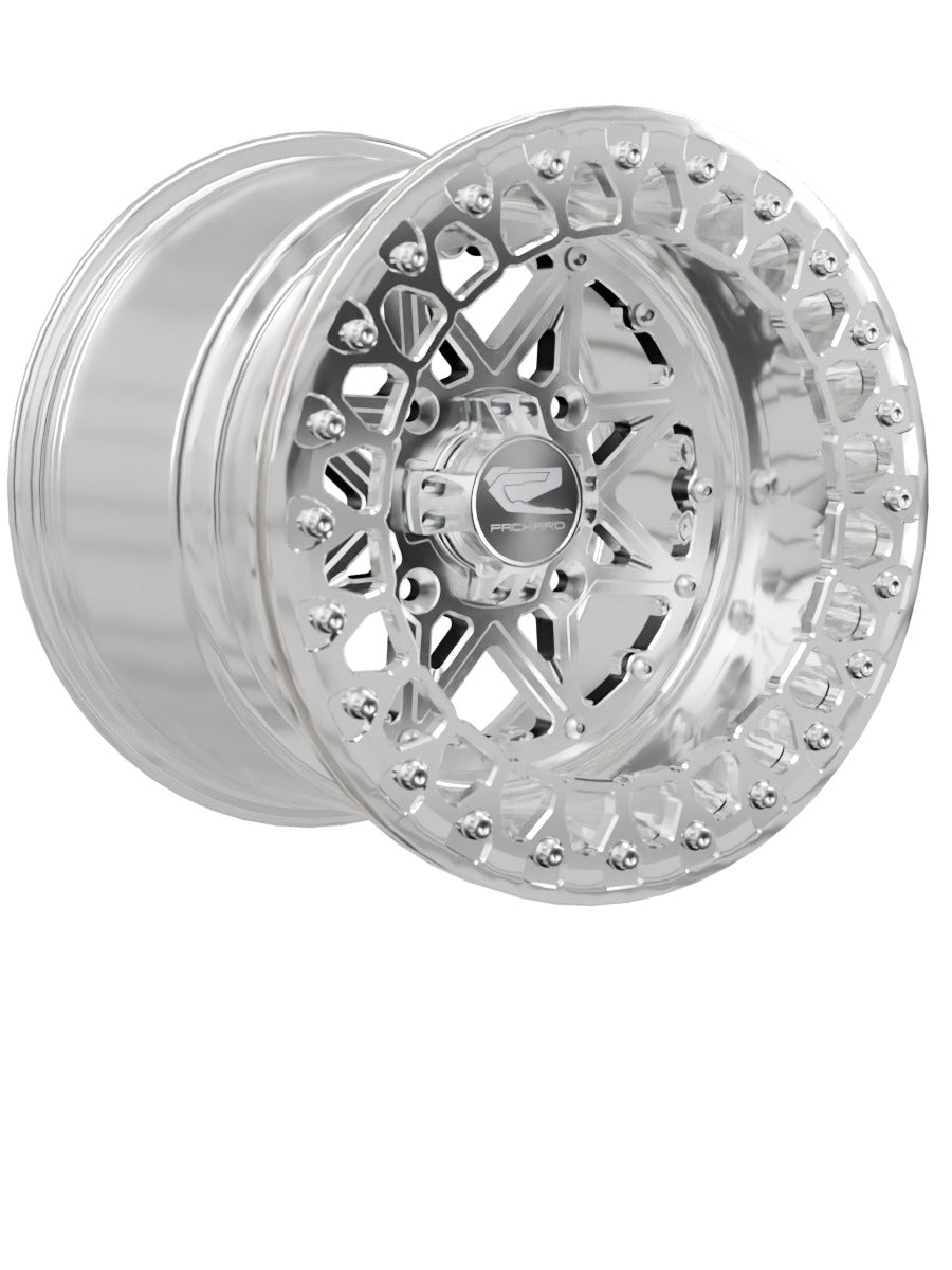 V2 - FF Forged Polished Beadlock - Silver - 15x11 | 4x136 / Polished V.2