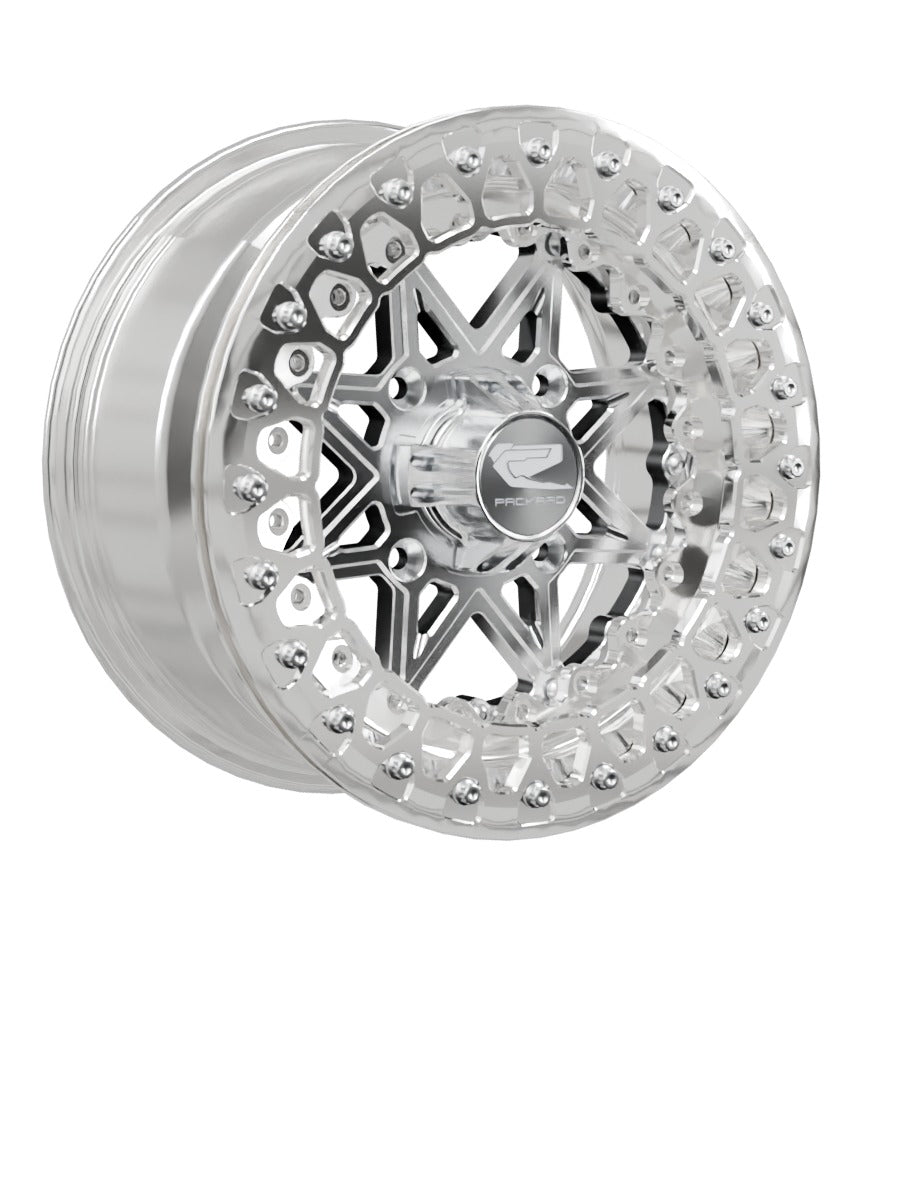 V2 - FF Forged Polished Beadlock - Silver - 15x7 | 4x136 / Polished V.2 / Spinner cap