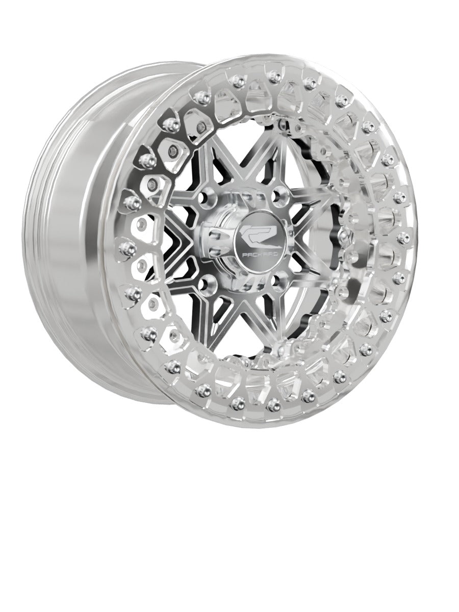 V2 - FF Forged Polished Beadlock - Silver - 15x7 | 4x136 / Polished V.2