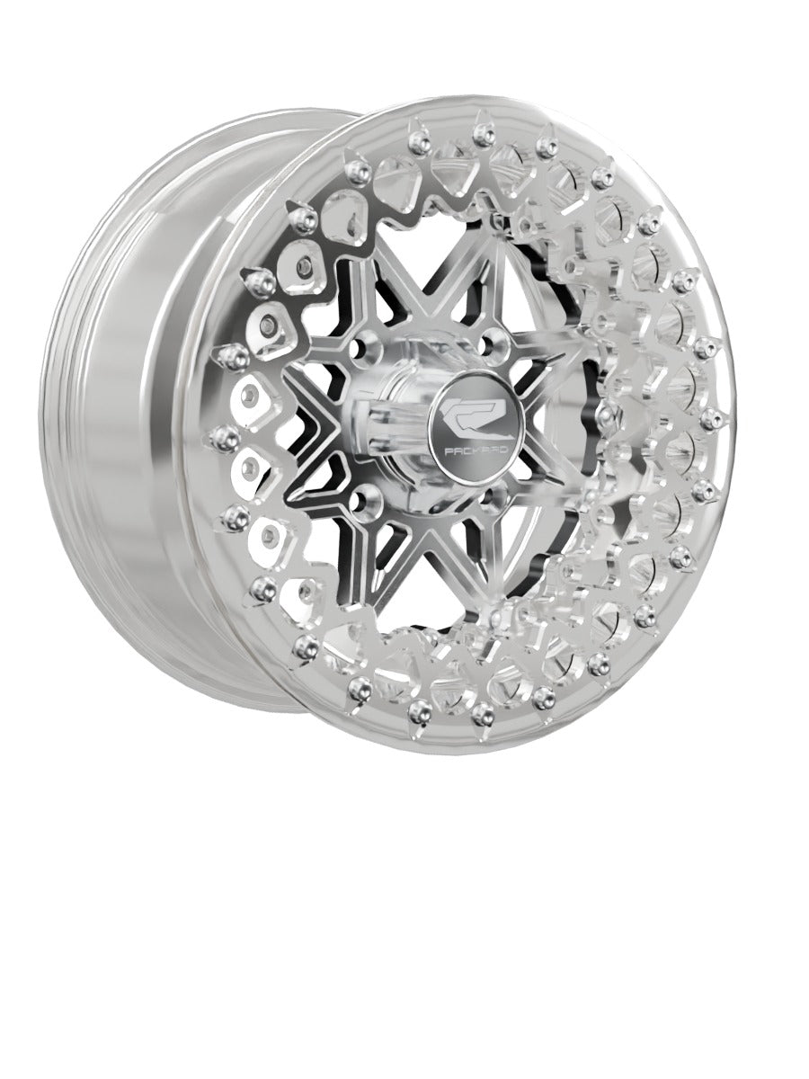 V2 - FF Forged Polished Beadlock - Silver - 15x7 | 4x136 / Polished V.3 / Spinner cap