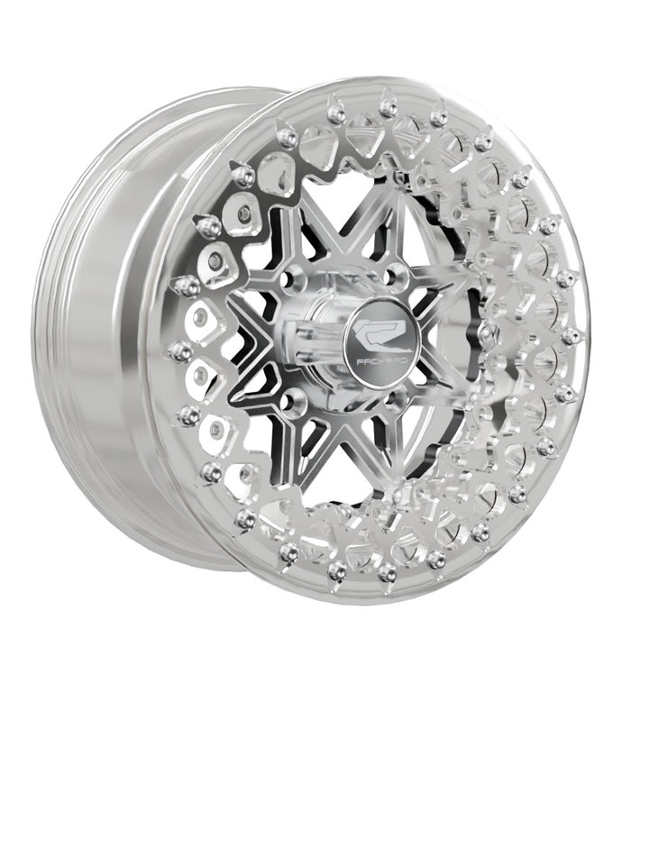 V2 - FF Forged Polished Beadlock - Silver - 15x7 | 4x136 / Polished V.3 / Spinner cap