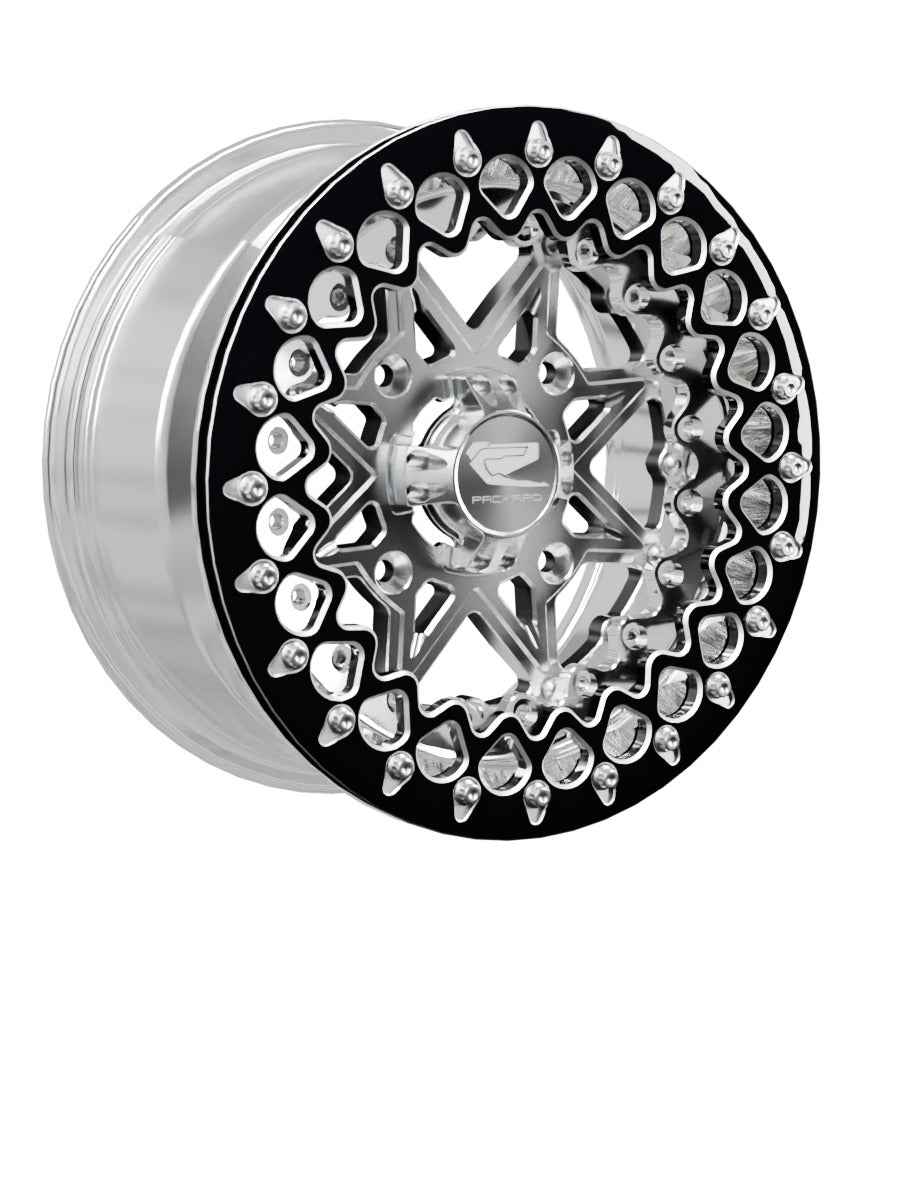 V2 - FF Forged Polished Beadlock - Silver - 15x7 | 4x156 / Contrast Machined V.3