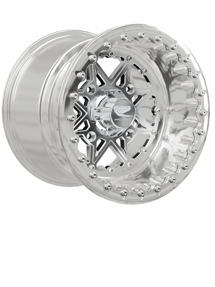 V2 - FF Forged Polished Beadlock - Silver - 15x11 | 4x156 / Polished V.1 / Spinner cap