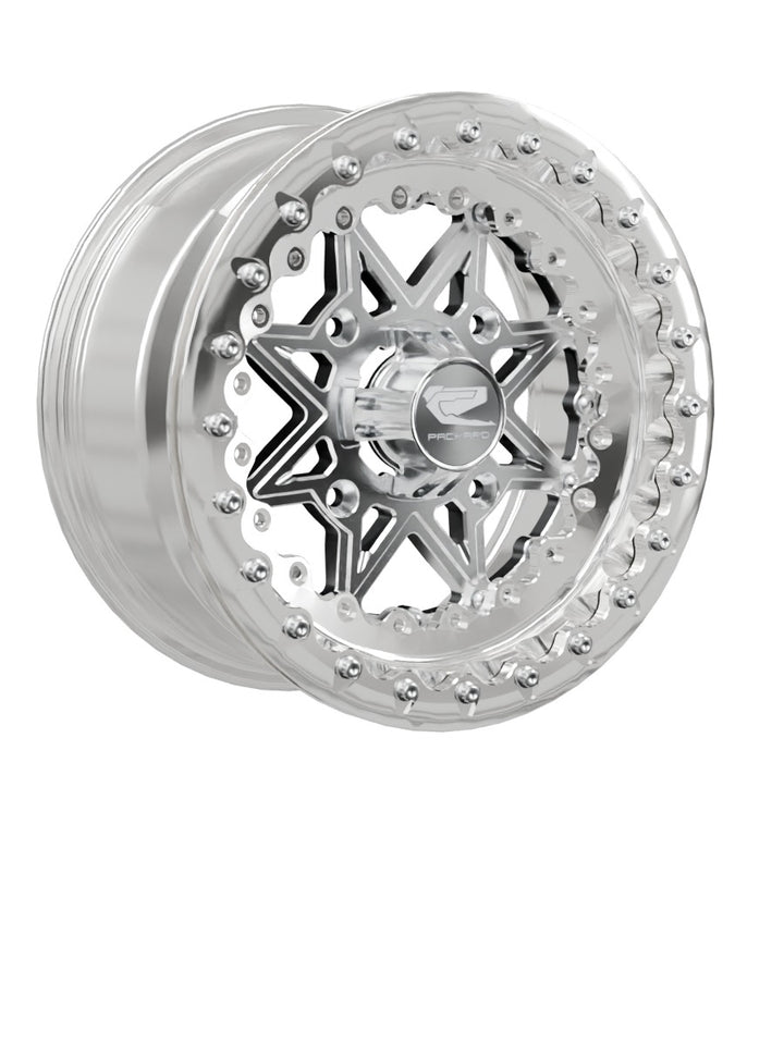 V2 - FF Forged Polished Beadlock - Silver - 15x7 | 4x156 / Polished V.1 / Spinner cap