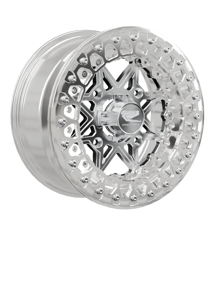 V2 - FF Forged Polished Beadlock - Silver - 15x7 | 4x156 / Polished V.2 / Spinner cap