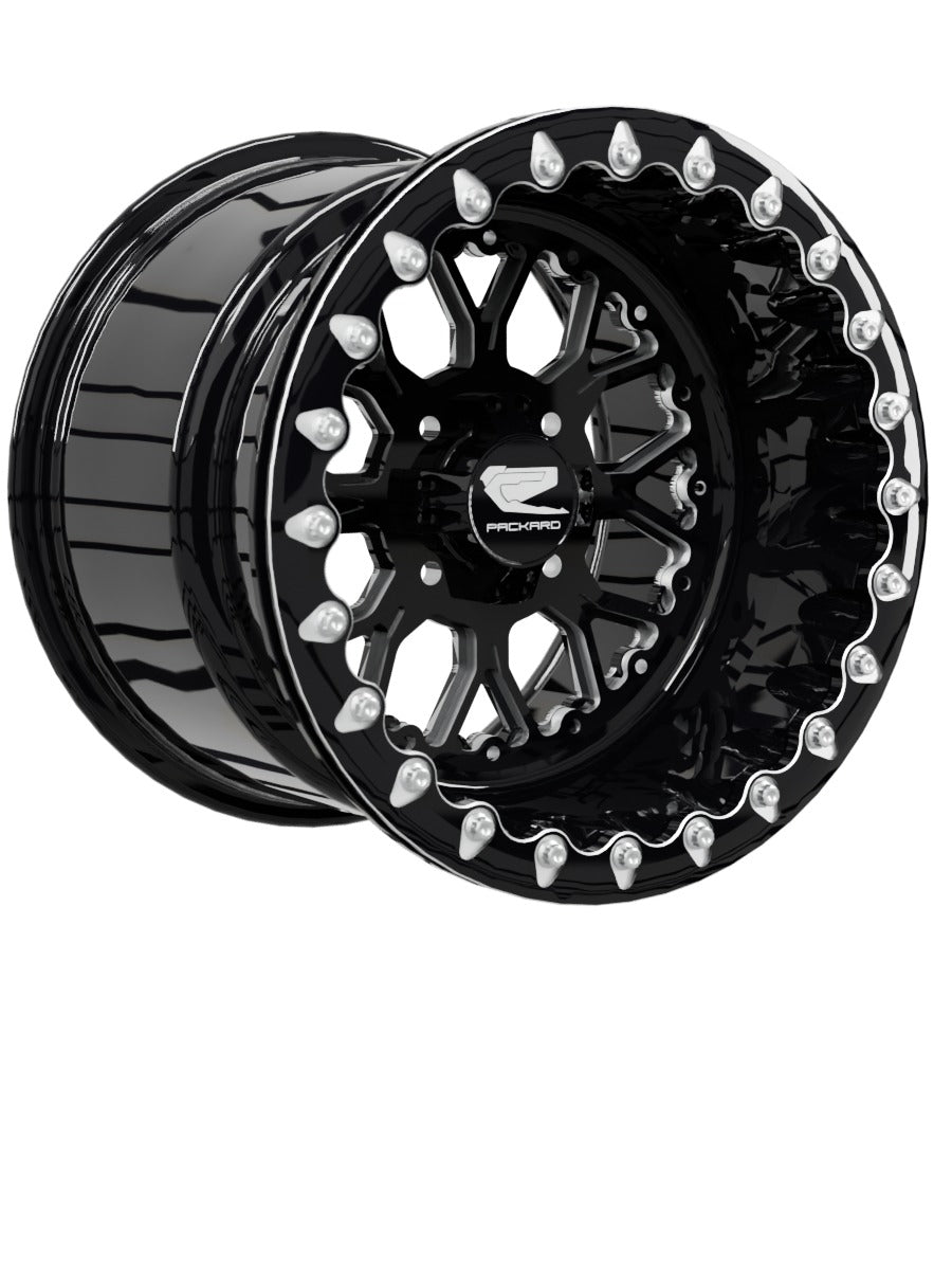 Wishbone - FF Forged Beadlock - Gloss Black 4x110 - 15x11 | 4x110 / Contrast Machined V.1