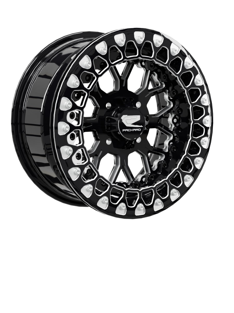 Wishbone - FF Forged Beadlock - Gloss Black 4x110 - 15x7 | 4x110 / Contrast Machined V.2