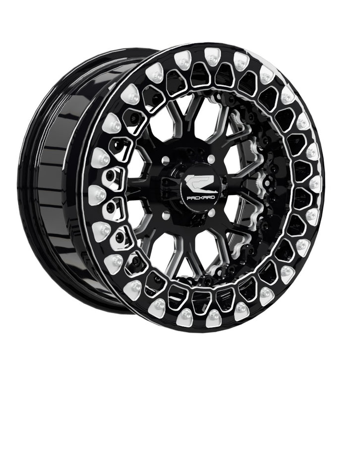 Wishbone - FF Forged Beadlock - Gloss Black 4x110 - 15x7 | 4x110 / Contrast Machined V.2