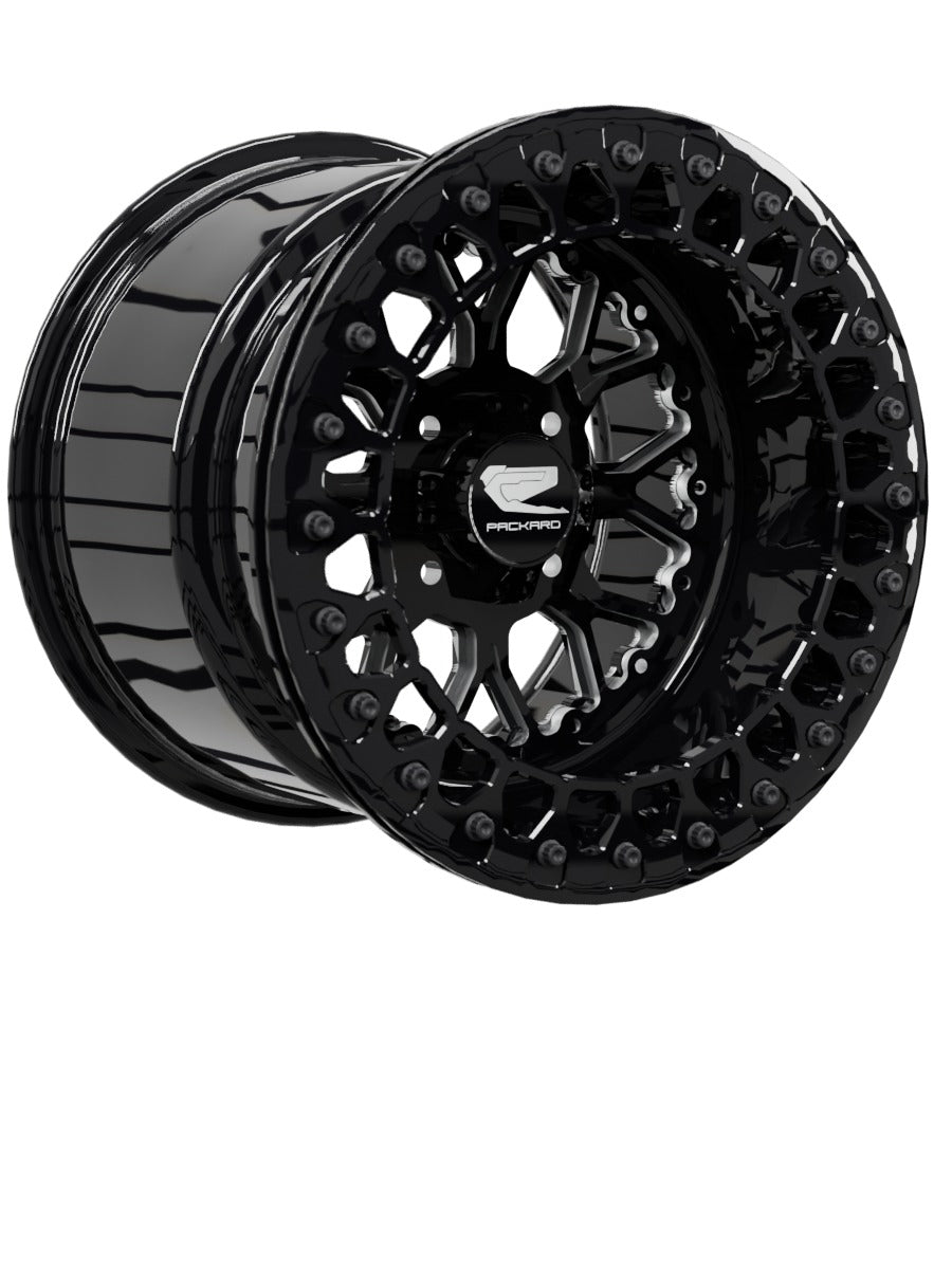 Wishbone - FF Forged Beadlock - Gloss Black 4x110 - 15x11 | 4x110 / Gloss Black V.2