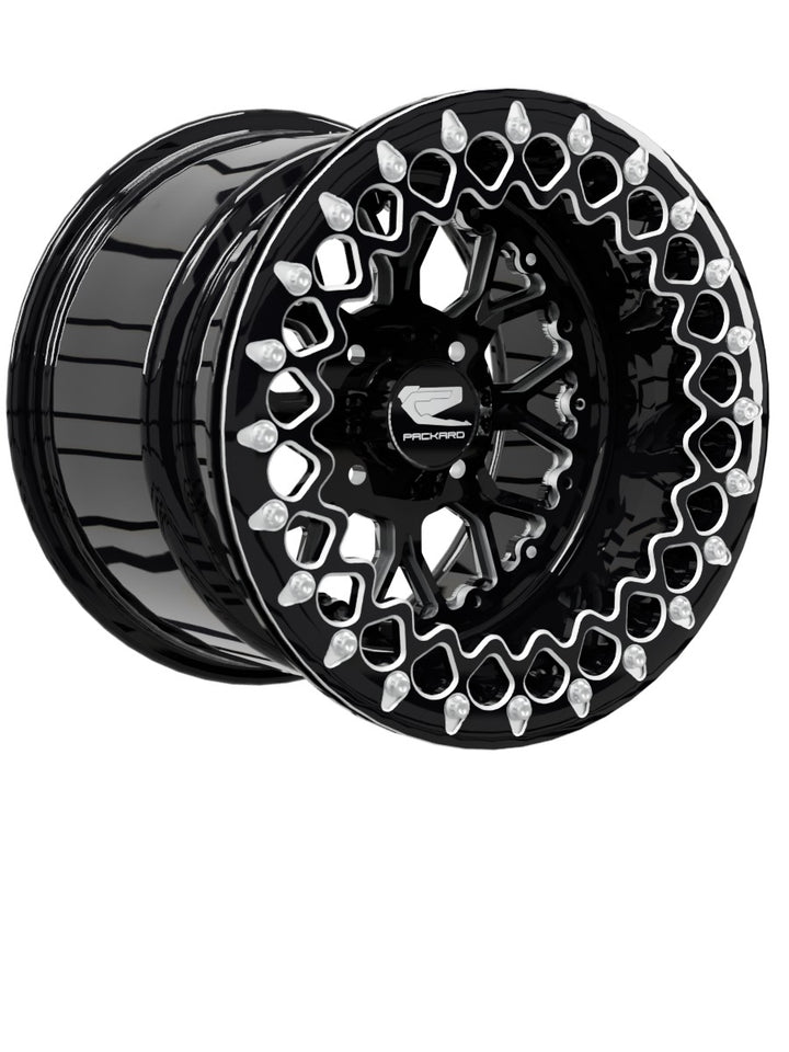 Wishbone - FF Forged Beadlock - Gloss Black 4x110 - 15x11 | 4x110 / Contrast Machined V.3