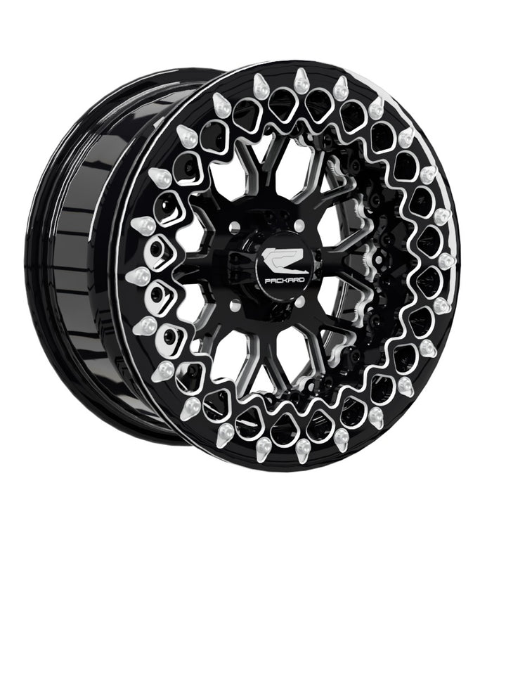 Wishbone - FF Forged Beadlock - Gloss Black 4x110 - 15x7 | 4x110 / Contrast Machined V.3