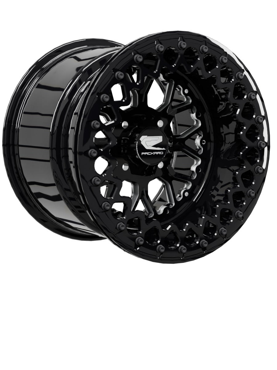 Wishbone - FF Forged Beadlock - Gloss Black 4x110 - 15x11 | 4x110 / Gloss Black V.3