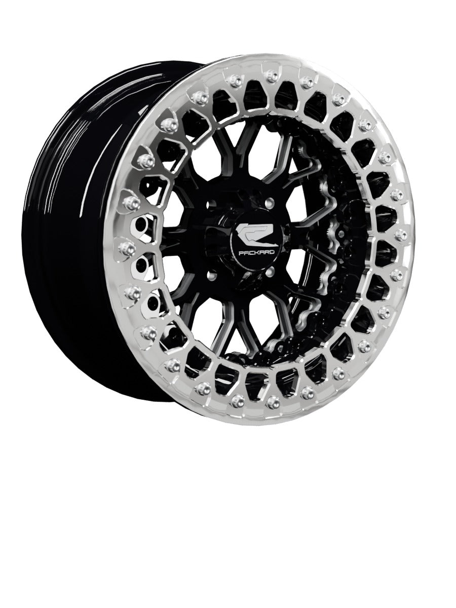 Wishbone - FF Forged Beadlock - Gloss Black 4x110 - 15x7 | 4x110 / Polished V.2