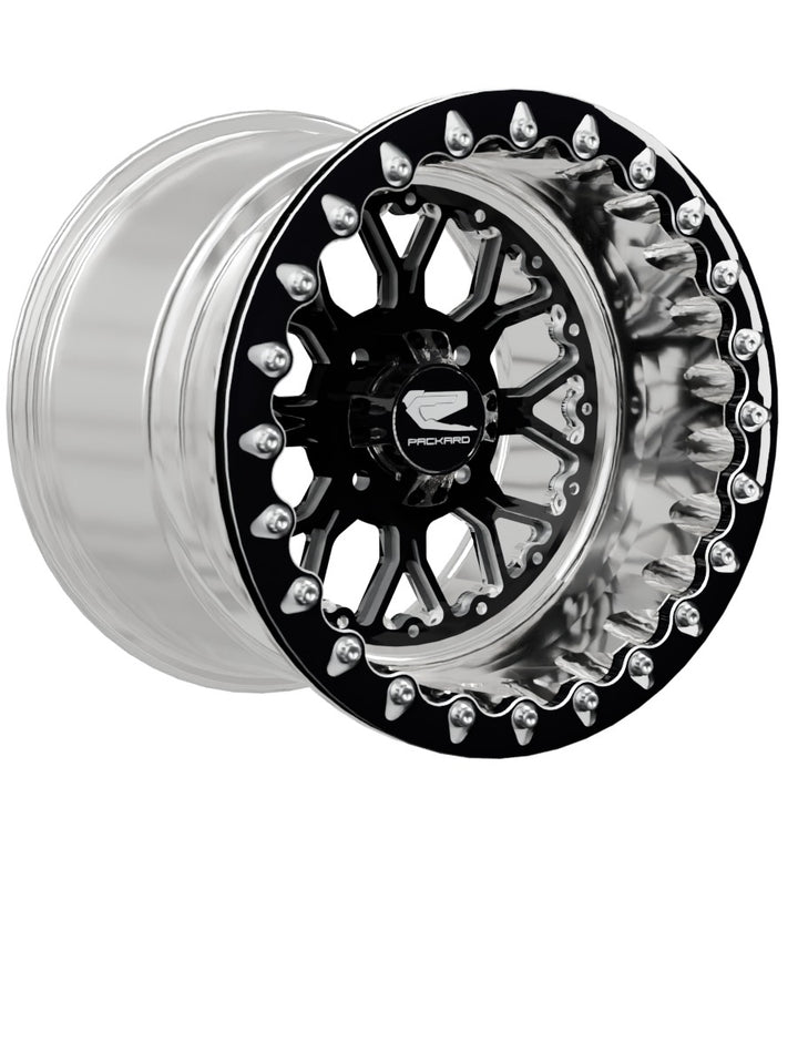 Wishbone - FF Forged Polished Beadlock - Gloss Black 4x110 - 15x11 | 4x110 / Contrast Machined V.1