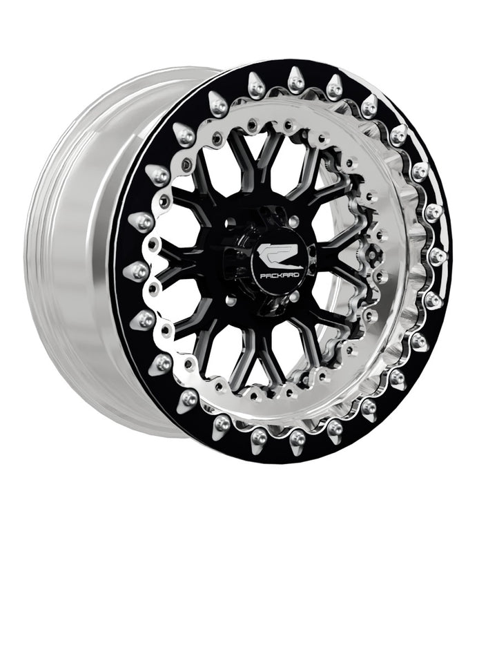 Wishbone - FF Forged Polished Beadlock - Gloss Black 4x110 - 15x7 | 4x110 / Contrast Machined V.1