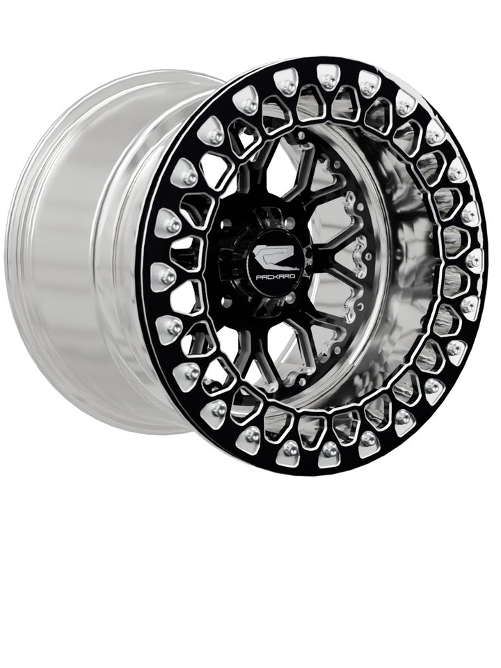 Wishbone - FF Forged Polished Beadlock - Gloss Black 4x110 - 15x11 | 4x110 / Contrast Machined V.2