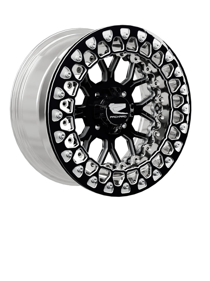 Wishbone - FF Forged Polished Beadlock - Gloss Black 4x110 - 15x7 | 4x110 / Contrast Machined V.2