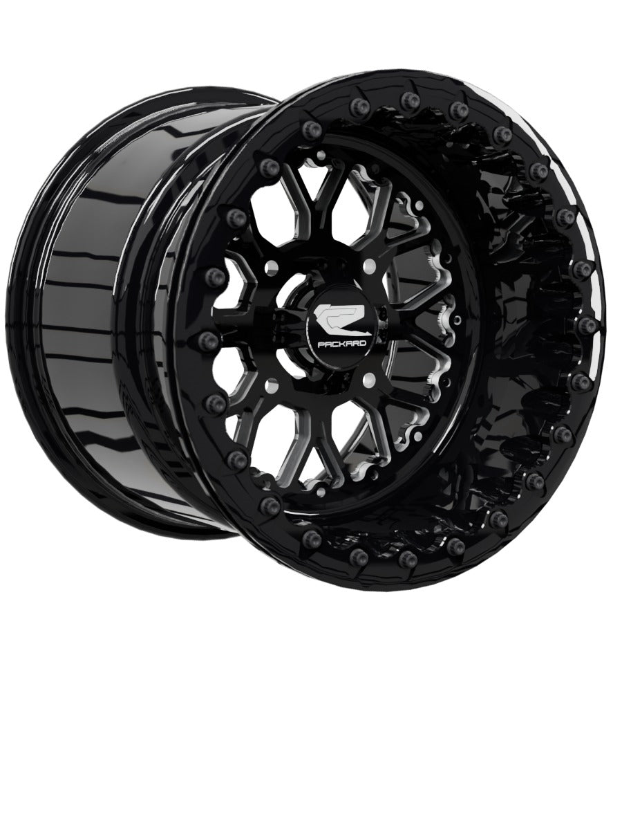 Wishbone - FF Forged Beadlock - Gloss Black - 15x11 | 4x136 / Gloss Black V.1
