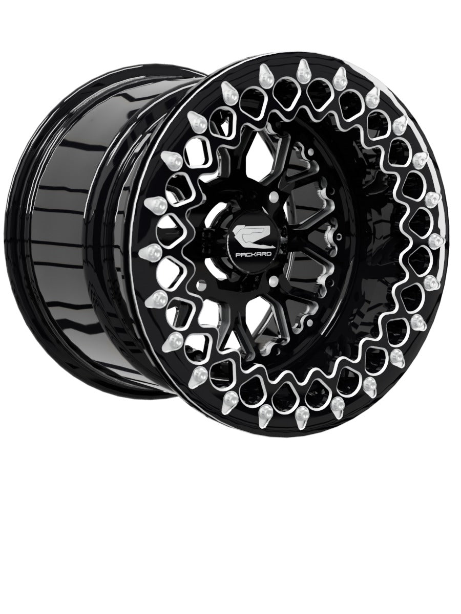 Wishbone - FF Forged Beadlock - Gloss Black - 15x11 | 4x136 / Contrast Machined V.3