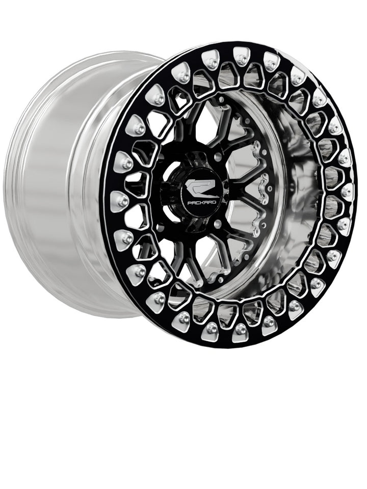 Wishbone - FF Forged Polished Beadlock - Gloss Black - 15x11 | 4x136 / Contrast Machined V.2