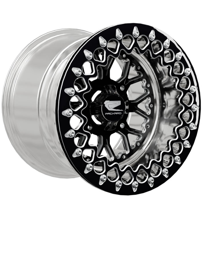 Wishbone - FF Forged Polished Beadlock - Gloss Black - 15x11 | 4x136 / Contrast Machined V.3