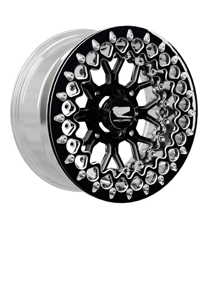Wishbone - FF Forged Polished Beadlock - Gloss Black - 15x7 | 4x136 / Contrast Machined V.3
