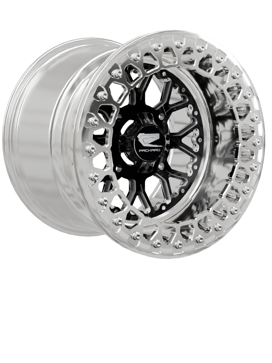 Wishbone - FF Forged Polished Beadlock - Gloss Black - 15x11 | 4x136 / Polished V.2
