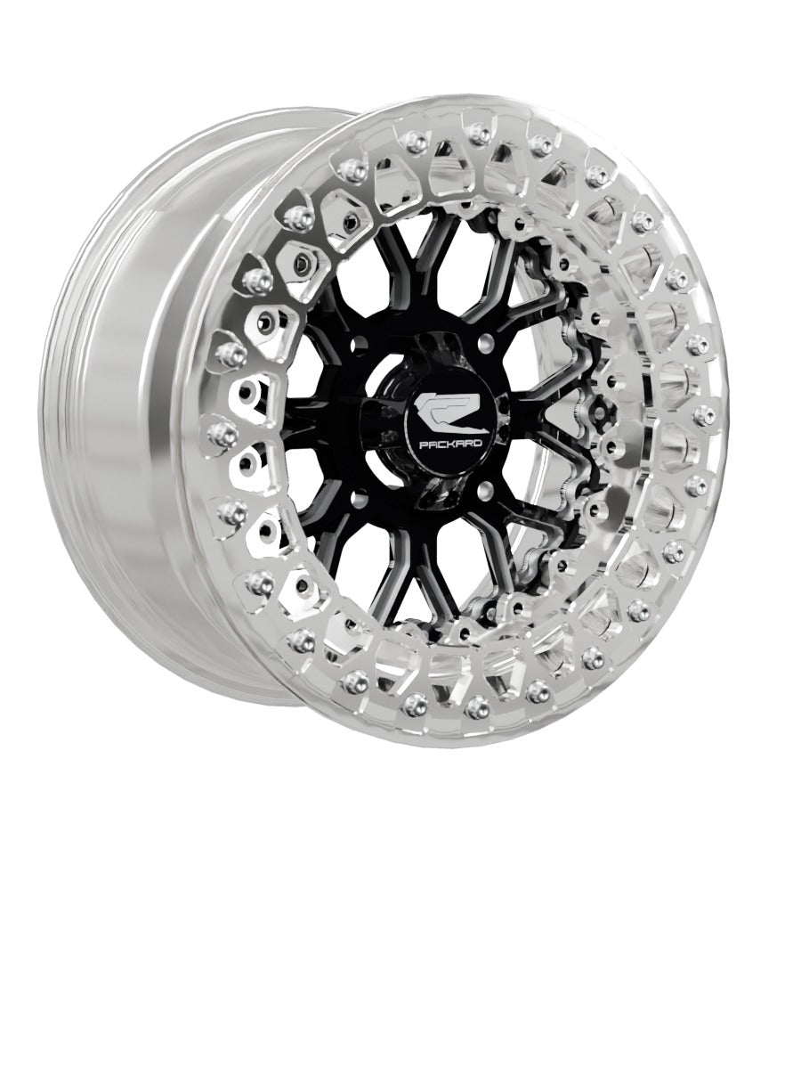 Wishbone - FF Forged Polished Beadlock - Gloss Black - 15x7 | 4x136 / Polished V.2