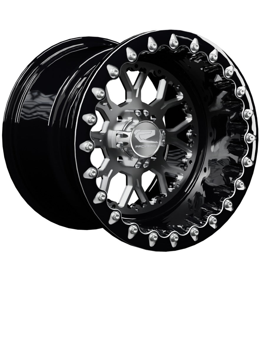 Wishbone - FF Forged Beadlock - Silver 4x110 - 15x11 | 4x110 / Contrast Machined V.1 / No