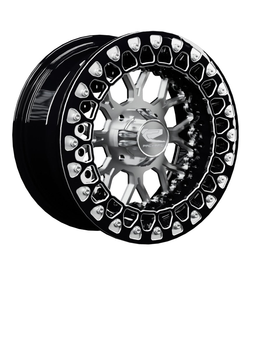 Wishbone - FF Forged Beadlock - Silver 4x110 - 15x7 | 4x110 / Contrast Machined V.2 / Yes