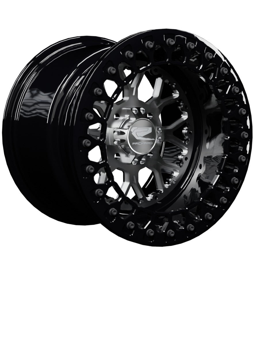 Wishbone - FF Forged Beadlock - Silver 4x110 - 15x11 | 4x110 / Gloss Black V.2 / No