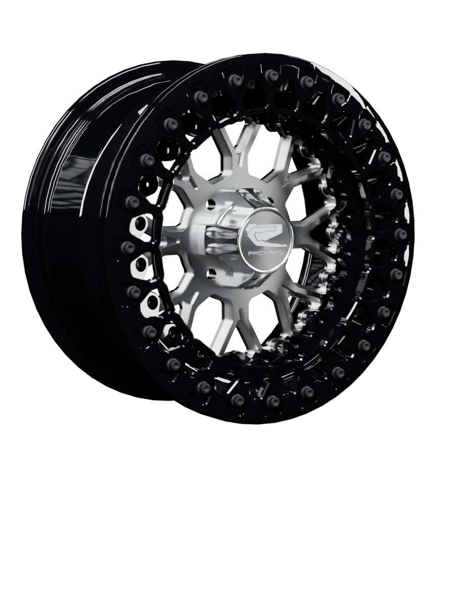 Wishbone - FF Forged Beadlock - Silver 4x110 - 15x7 | 4x110 / Gloss Black V.2 / Yes