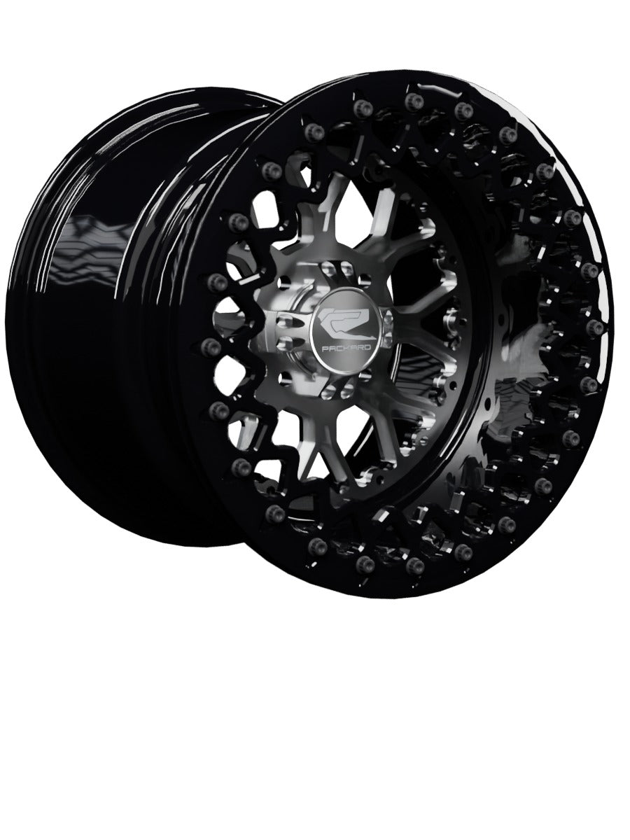 Wishbone - FF Forged Beadlock - Silver 4x110 - 15x11 | 4x110 / Gloss Black V.3 / No