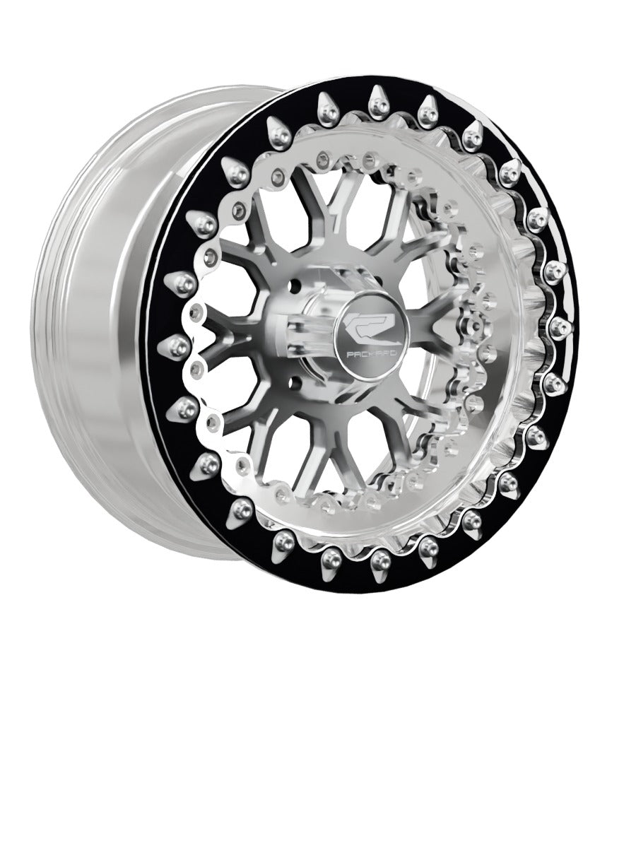 Wishbone - FF Forged Polished Beadlock - Silver 4x110 - 15x7 | 4x110 / Contrast Machined V.1 / Yes