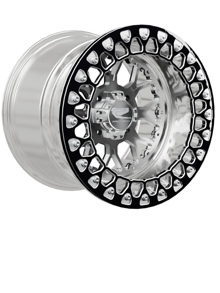 Wishbone - FF Forged Polished Beadlock - Silver 4x110 - 15x11 | 4x110 / Contrast Machined V.2 / No