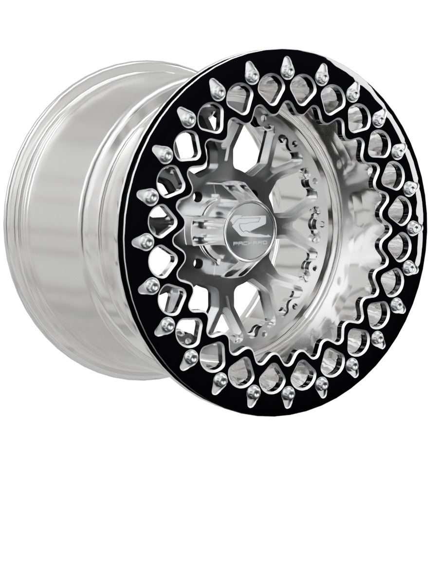 Wishbone - FF Forged Polished Beadlock - Silver 4x110 - 15x11 | 4x110 / Contrast Machined V.3 / Yes