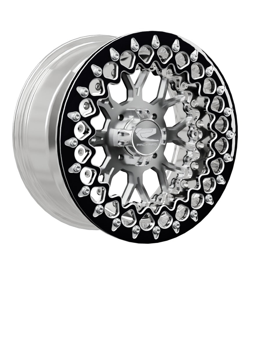 Wishbone - FF Forged Polished Beadlock - Silver 4x110 - 15x7 | 4x110 / Contrast Machined V.3 / No