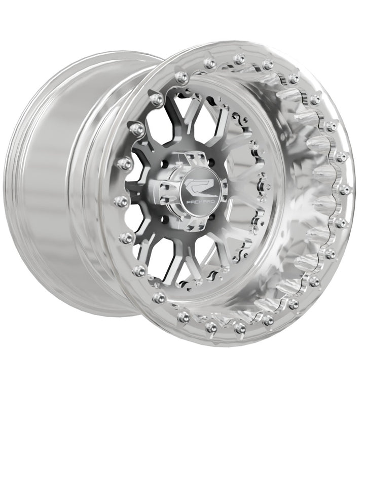 Wishbone - FF Forged Polished Beadlock - Silver 4x110 - 15x11 | 4x110 / Polished V.1 / No