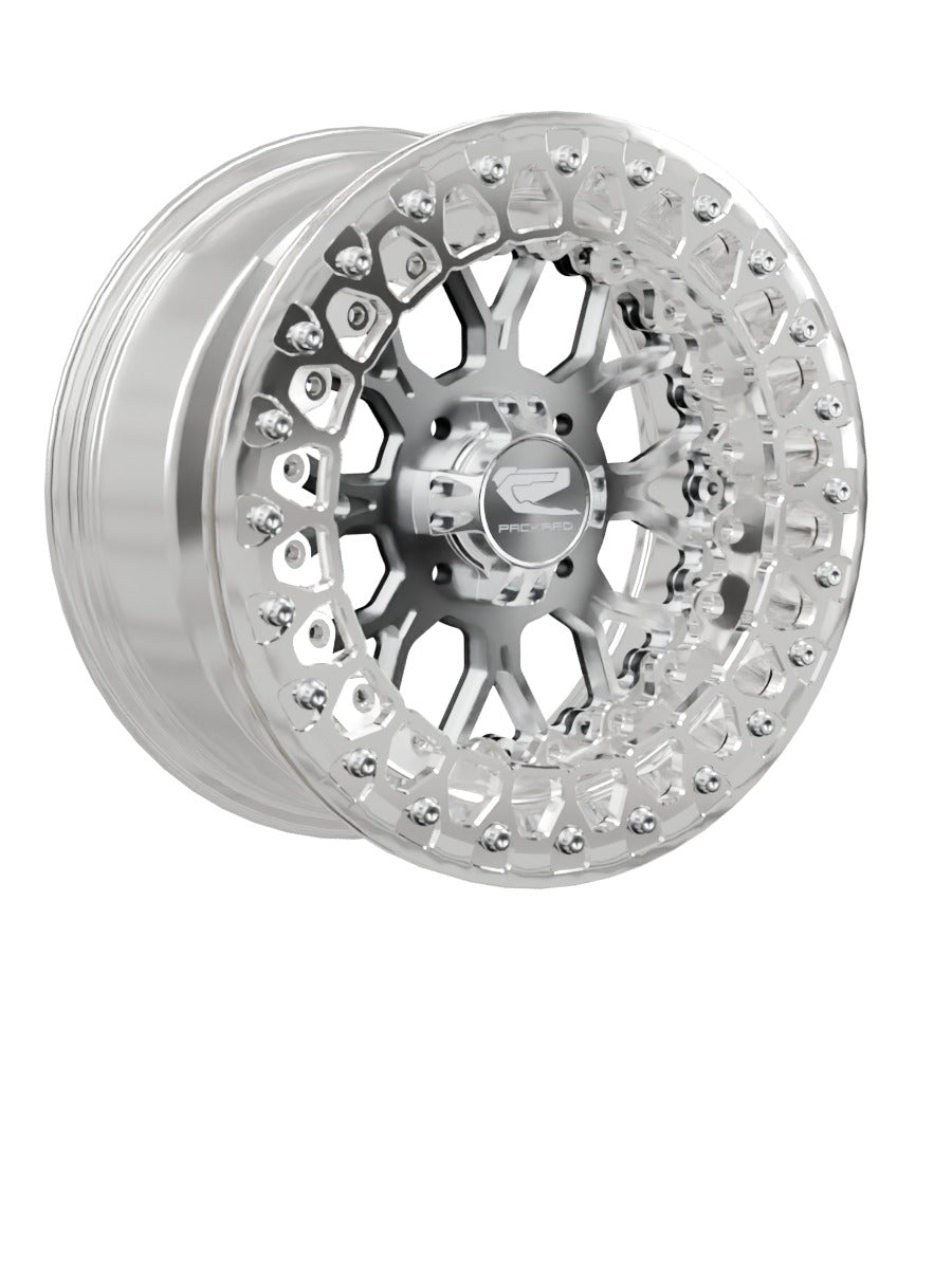 Wishbone - FF Forged Polished Beadlock - Silver 4x110 - 15x7 | 4x110 / Polished V.2 / No