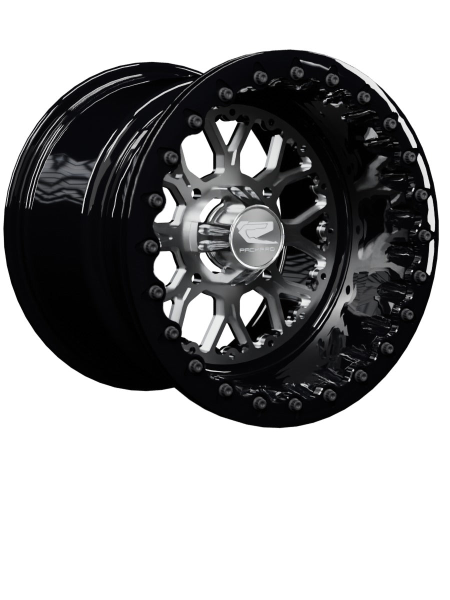 Wishbone - FF Forged Beadlock - Silver - 15x11 | 4x136 / Gloss Black V.1 / Yes