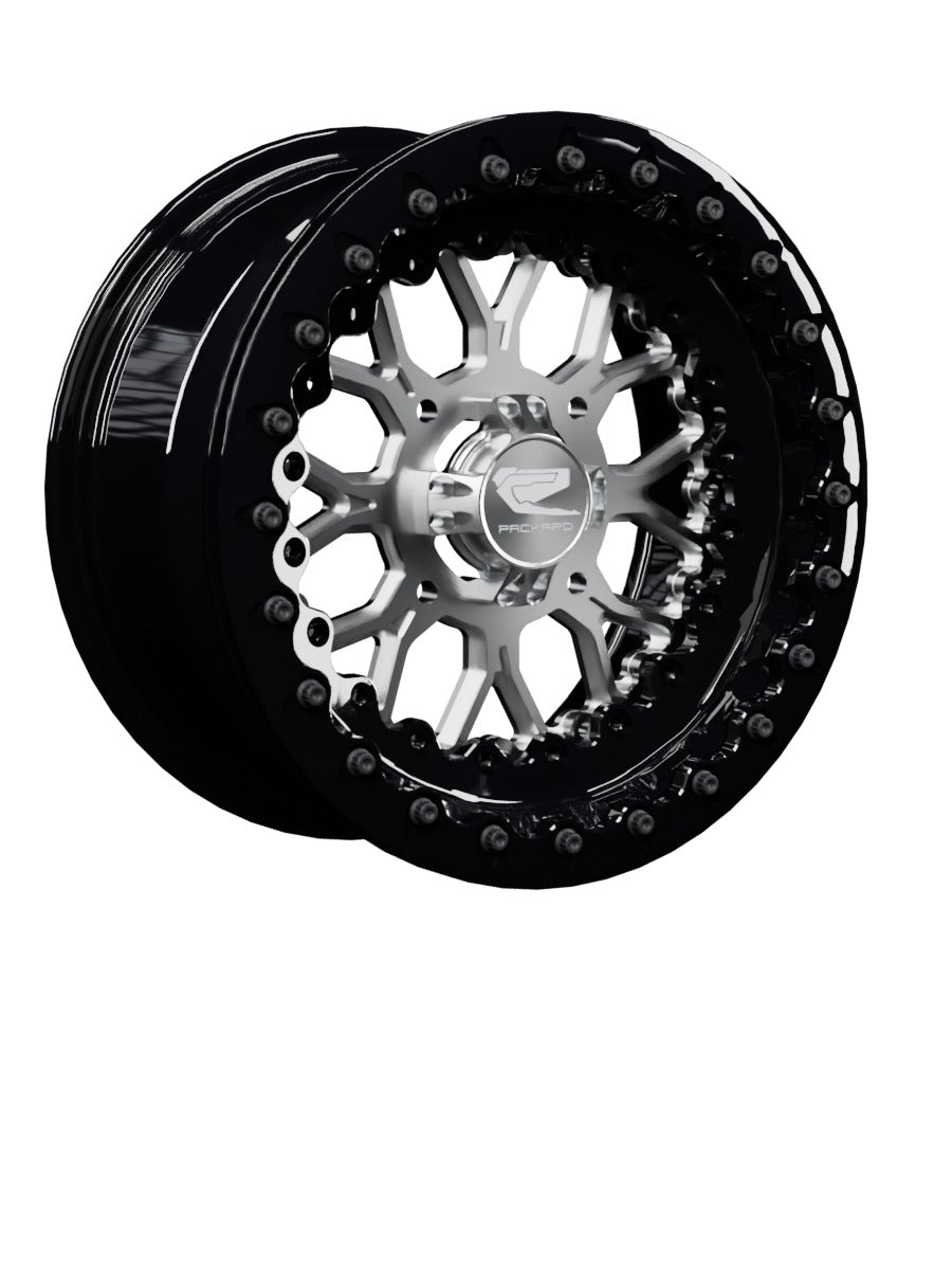 Wishbone - FF Forged Beadlock - Silver - 15x7 | 4x136 / Gloss Black V.1 / No