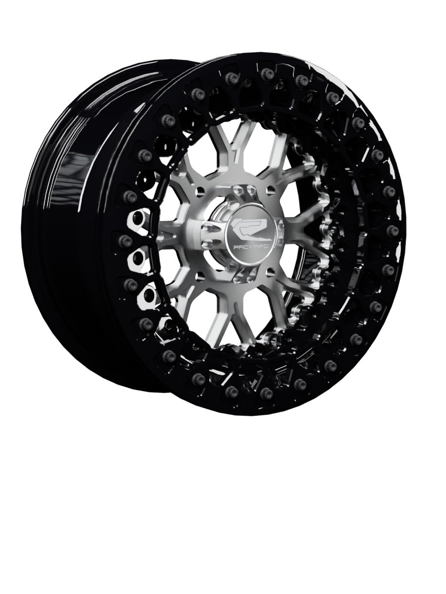 Wishbone - FF Forged Beadlock - Silver - 15x7 | 4x136 / Gloss Black V.2 / No