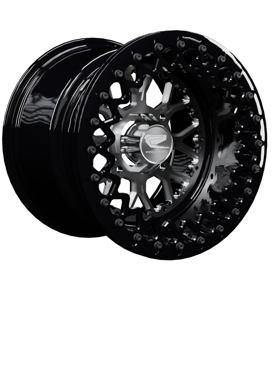 Wishbone - FF Forged Beadlock - Silver - 15x11 | 4x136 / Gloss Black V.3 / Yes