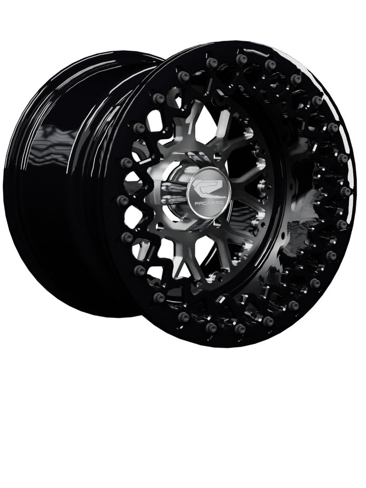 Wishbone - FF Forged Beadlock - Silver - 15x11 | 4x136 / Gloss Black V.3 / Yes