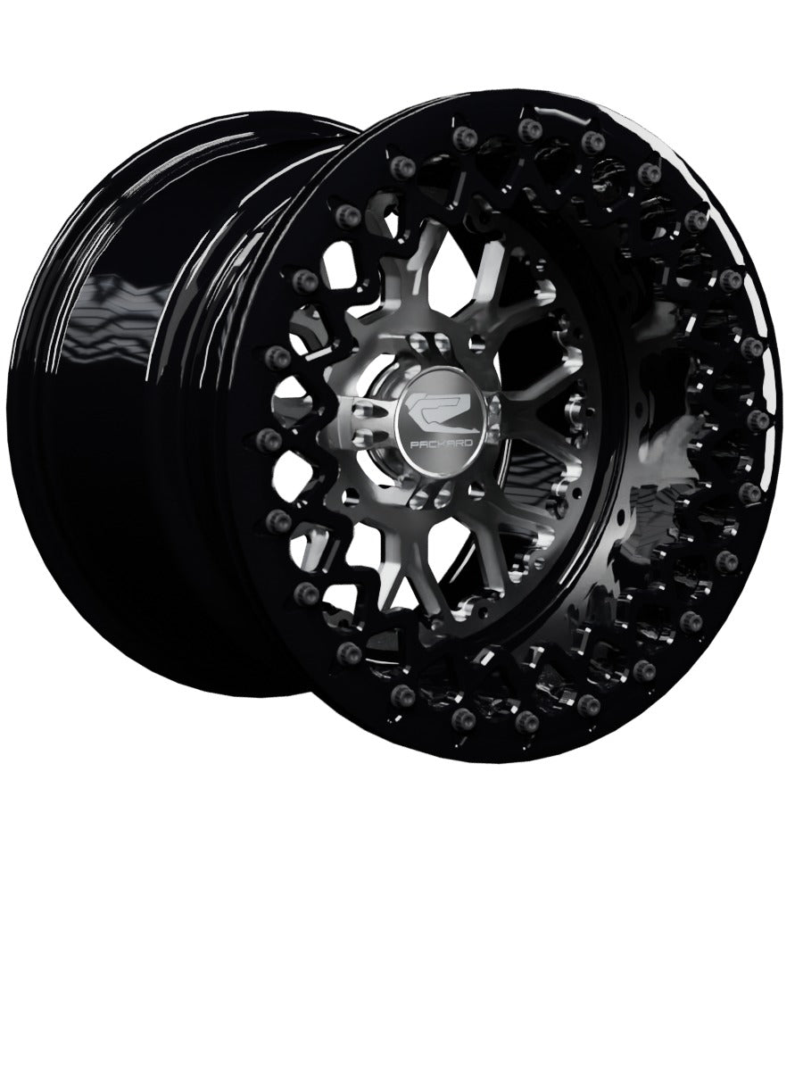 Wishbone - FF Forged Beadlock - Silver - 15x11 | 4x136 / Gloss Black V.3 / No