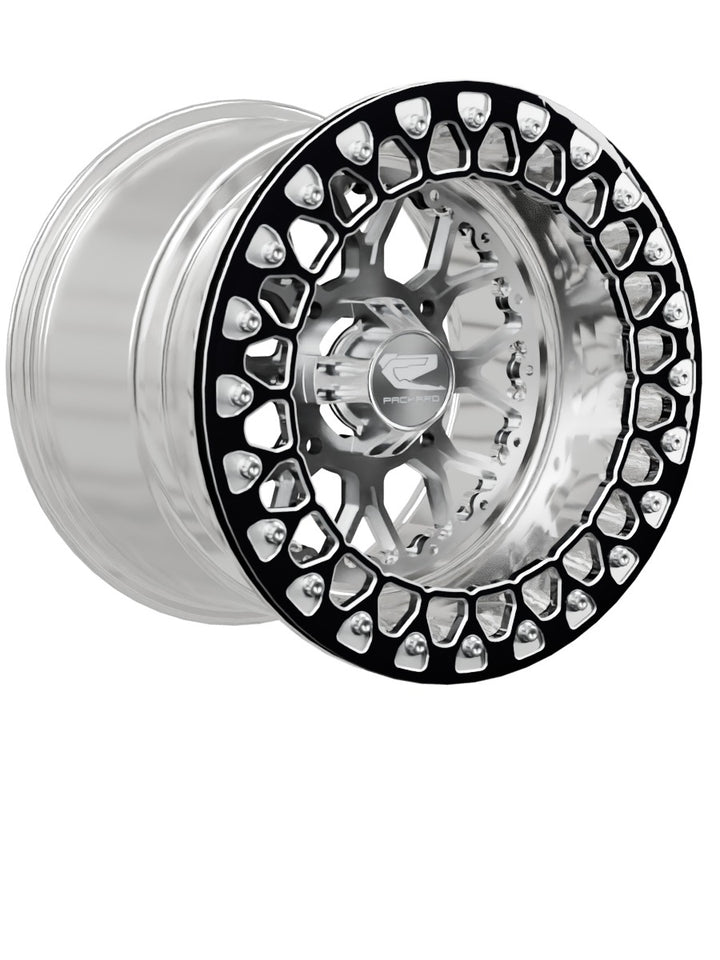 Wishbone - FF Forged Polished Beadlock - Silver - 15x11 | 4x136 / Contrast Machined V.2 / Yes