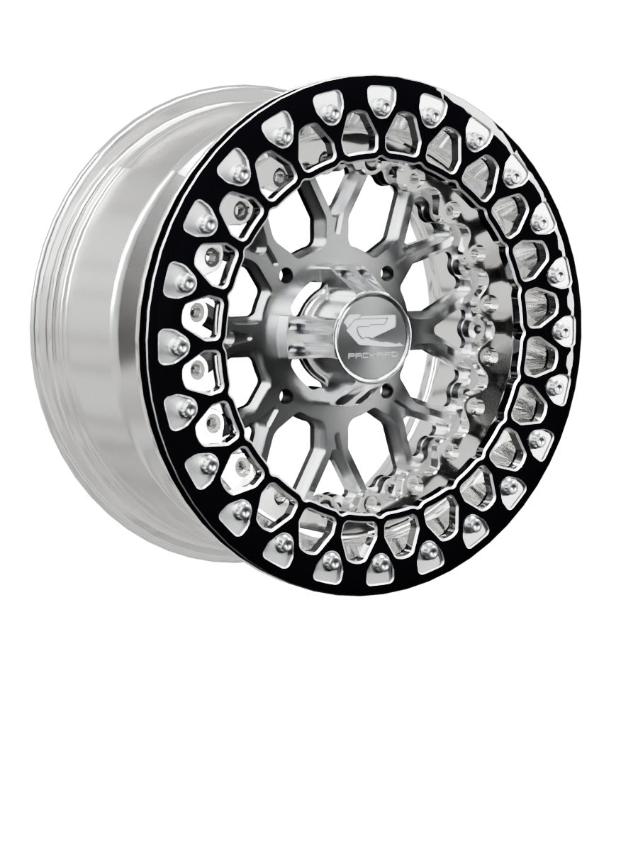 Wishbone - FF Forged Polished Beadlock - Silver - 15x7 | 4x136 / Contrast Machined V.2 / Yes