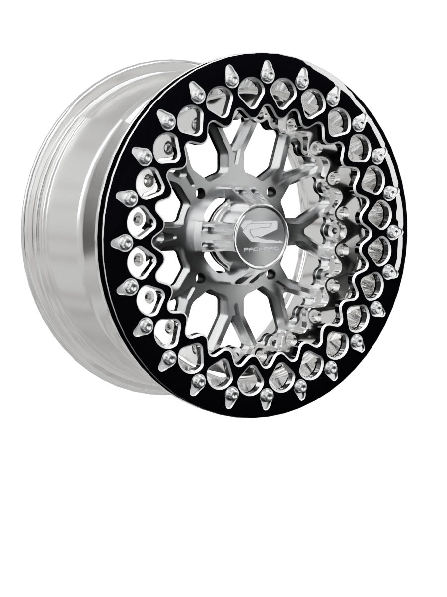 Wishbone - FF Forged Polished Beadlock - Silver - 15x7 | 4x136 / Contrast Machined V.3 / Yes