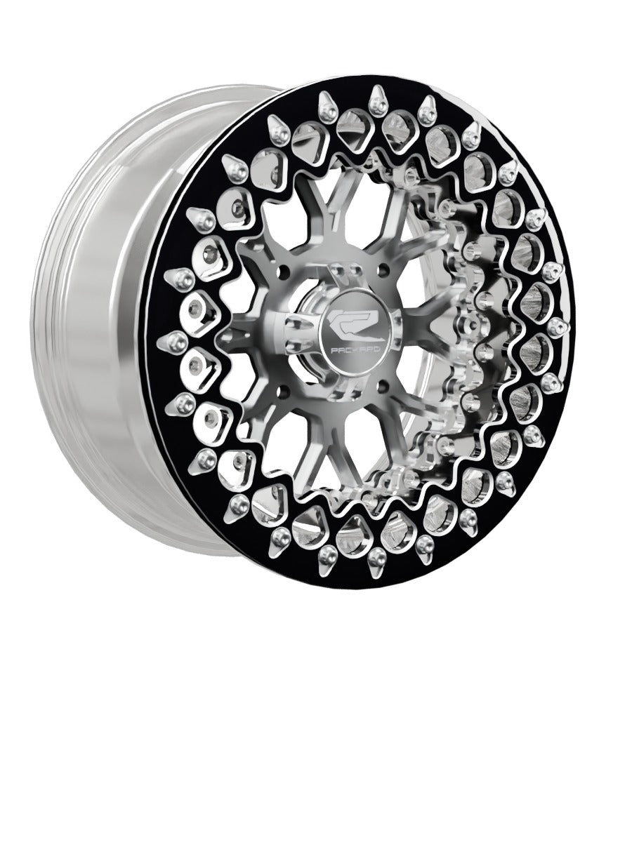 Wishbone - FF Forged Polished Beadlock - Silver - 15x7 | 4x136 / Contrast Machined V.3 / No